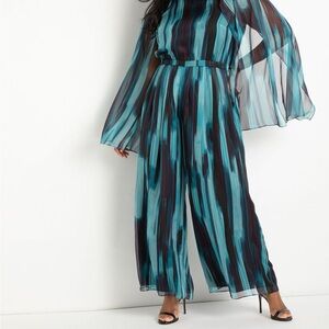 Eloquii Cape Sleeve Jumpsuit